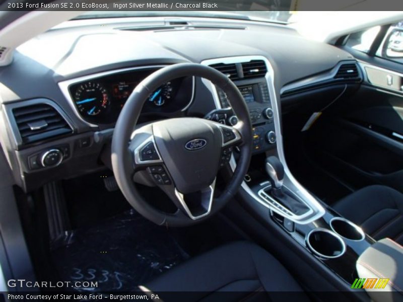 Ingot Silver Metallic / Charcoal Black 2013 Ford Fusion SE 2.0 EcoBoost