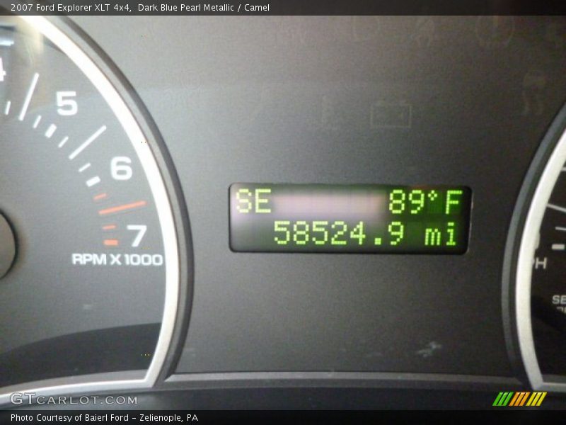 Dark Blue Pearl Metallic / Camel 2007 Ford Explorer XLT 4x4