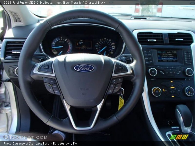 Ingot Silver Metallic / Charcoal Black 2013 Ford Fusion SE 2.0 EcoBoost