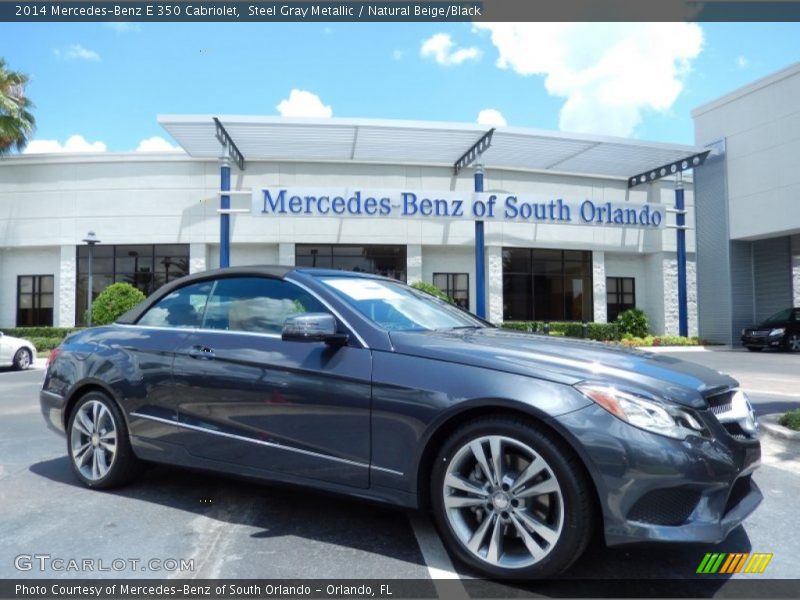 Steel Gray Metallic / Natural Beige/Black 2014 Mercedes-Benz E 350 Cabriolet