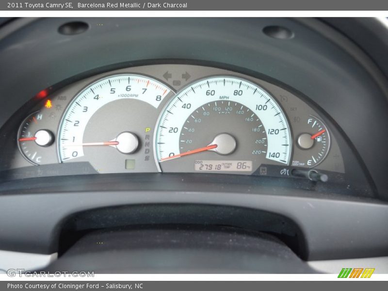 Barcelona Red Metallic / Dark Charcoal 2011 Toyota Camry SE