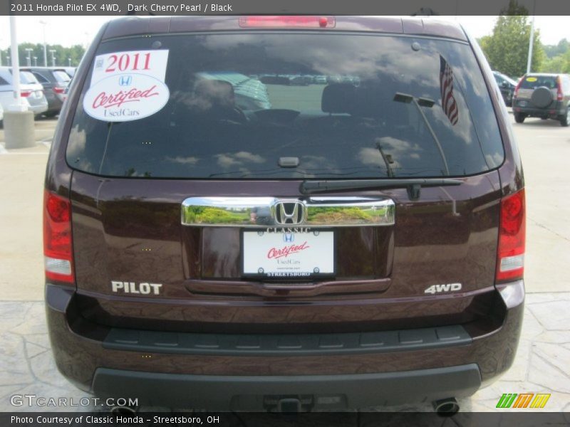 Dark Cherry Pearl / Black 2011 Honda Pilot EX 4WD