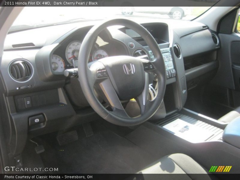Dark Cherry Pearl / Black 2011 Honda Pilot EX 4WD