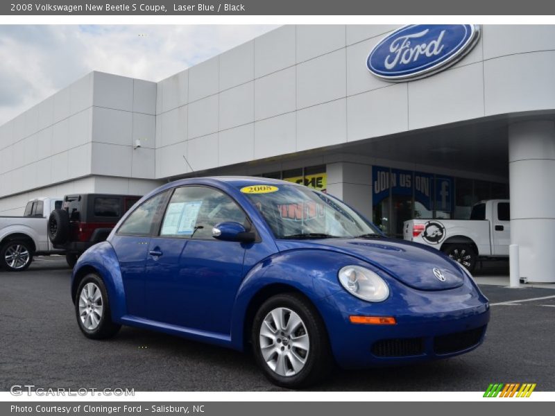 Laser Blue / Black 2008 Volkswagen New Beetle S Coupe