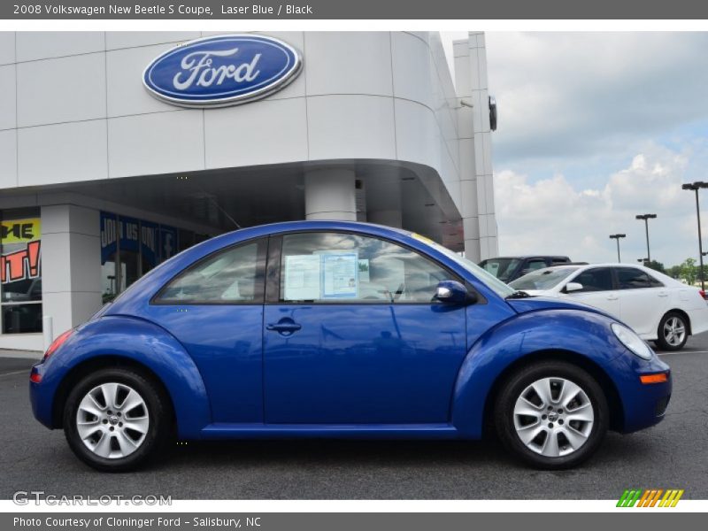 Laser Blue / Black 2008 Volkswagen New Beetle S Coupe