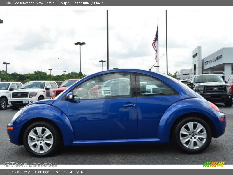 Laser Blue / Black 2008 Volkswagen New Beetle S Coupe