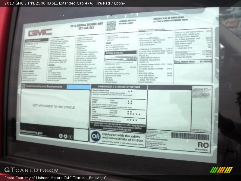 Fire Red / Ebony 2013 GMC Sierra 2500HD SLE Extended Cab 4x4