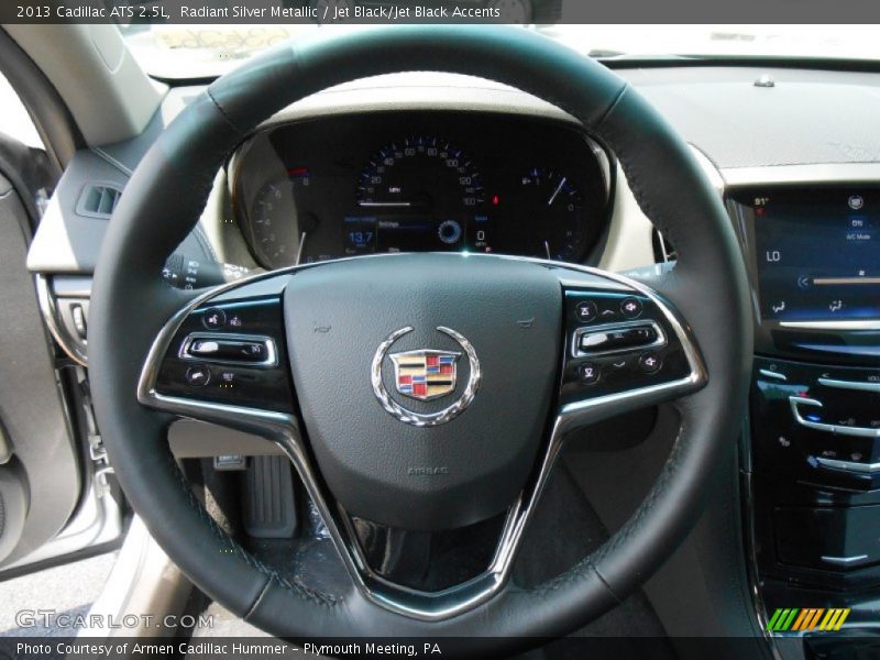 Radiant Silver Metallic / Jet Black/Jet Black Accents 2013 Cadillac ATS 2.5L