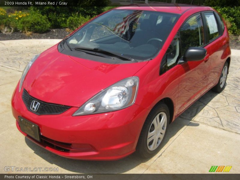 Milano Red / Gray 2009 Honda Fit