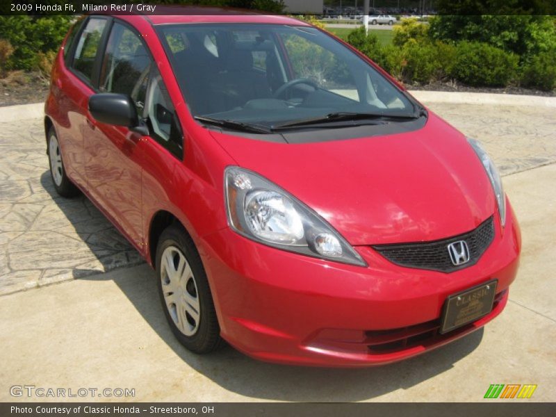 Milano Red / Gray 2009 Honda Fit