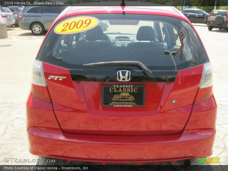 Milano Red / Gray 2009 Honda Fit