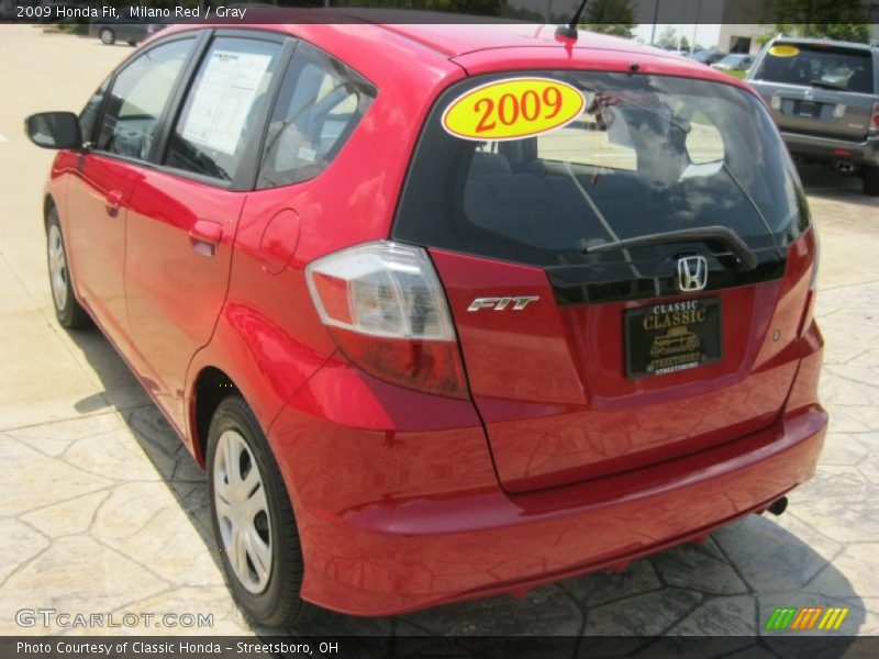 Milano Red / Gray 2009 Honda Fit
