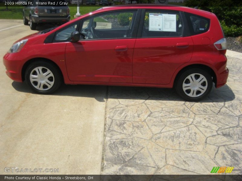 Milano Red / Gray 2009 Honda Fit