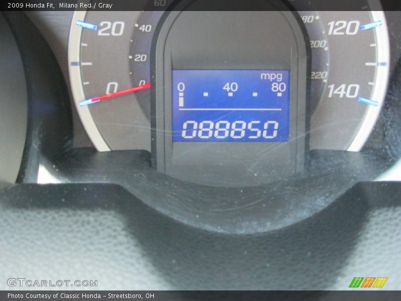 Milano Red / Gray 2009 Honda Fit