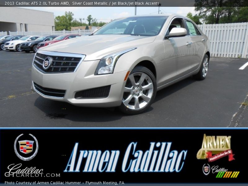 Silver Coast Metallic / Jet Black/Jet Black Accents 2013 Cadillac ATS 2.0L Turbo AWD
