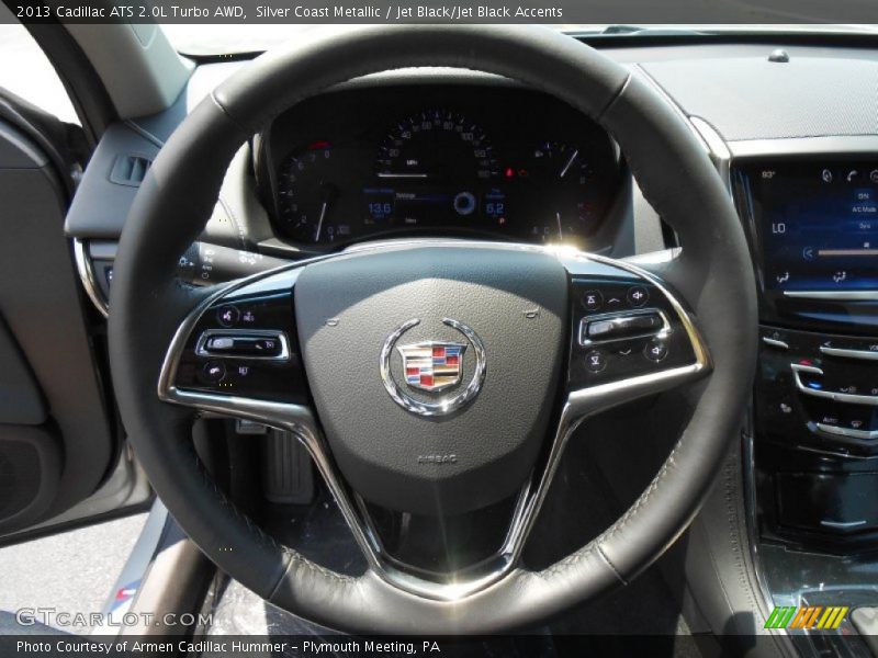 Silver Coast Metallic / Jet Black/Jet Black Accents 2013 Cadillac ATS 2.0L Turbo AWD