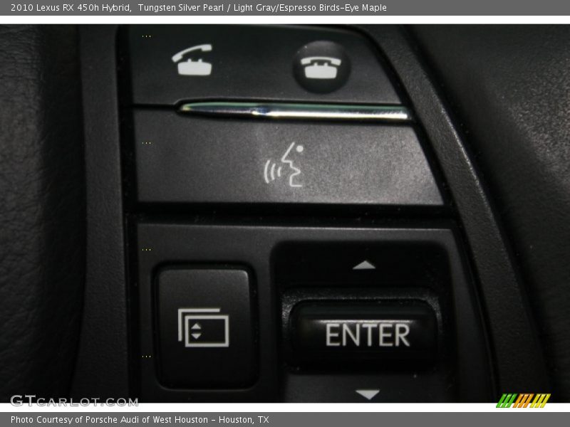 Tungsten Silver Pearl / Light Gray/Espresso Birds-Eye Maple 2010 Lexus RX 450h Hybrid