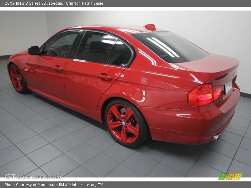 Crimson Red / Beige 2009 BMW 3 Series 335i Sedan