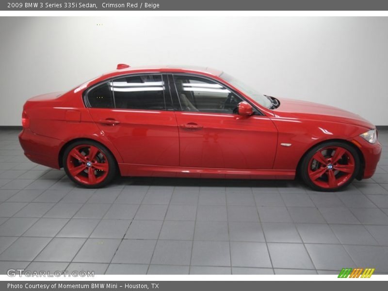Crimson Red / Beige 2009 BMW 3 Series 335i Sedan