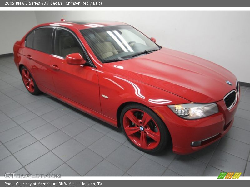 Crimson Red / Beige 2009 BMW 3 Series 335i Sedan