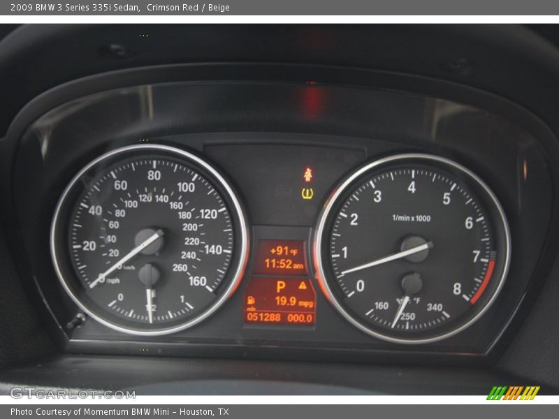 Crimson Red / Beige 2009 BMW 3 Series 335i Sedan