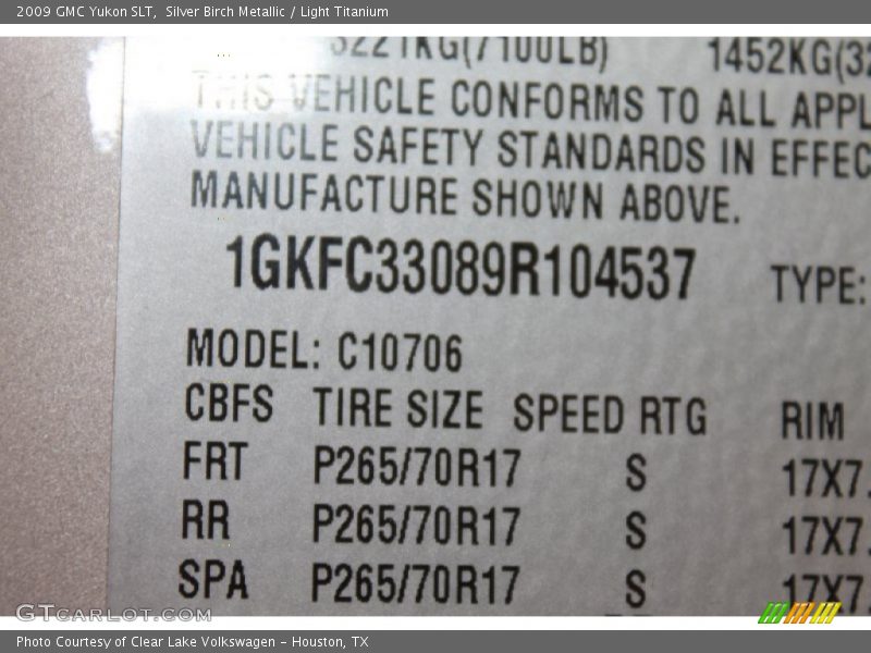 Silver Birch Metallic / Light Titanium 2009 GMC Yukon SLT