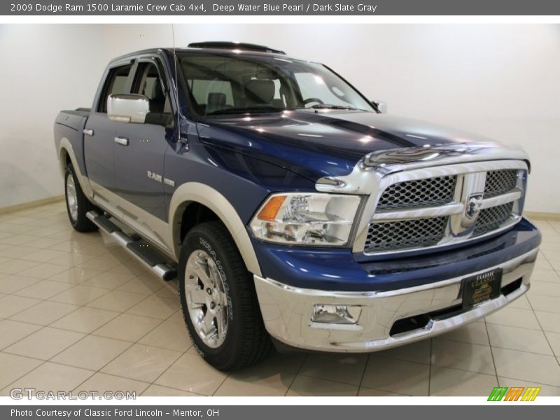 Deep Water Blue Pearl / Dark Slate Gray 2009 Dodge Ram 1500 Laramie Crew Cab 4x4