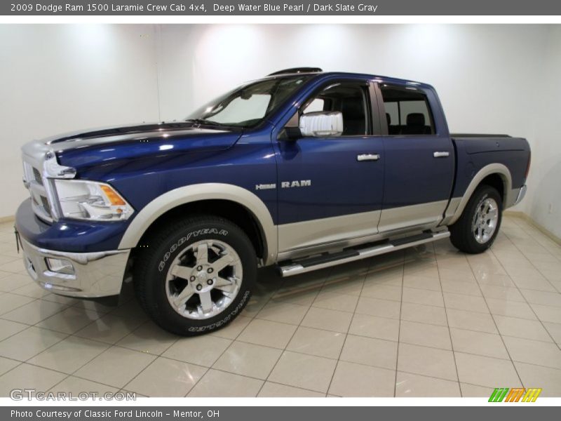 Deep Water Blue Pearl / Dark Slate Gray 2009 Dodge Ram 1500 Laramie Crew Cab 4x4