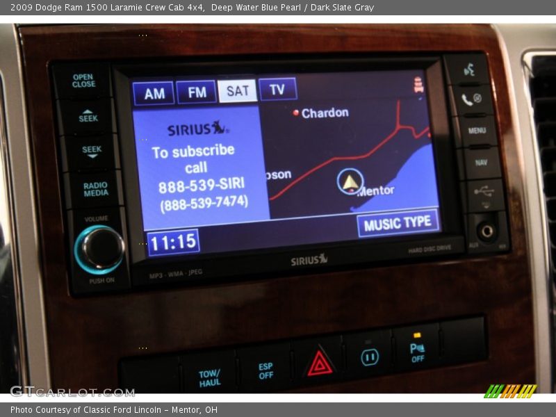 Deep Water Blue Pearl / Dark Slate Gray 2009 Dodge Ram 1500 Laramie Crew Cab 4x4