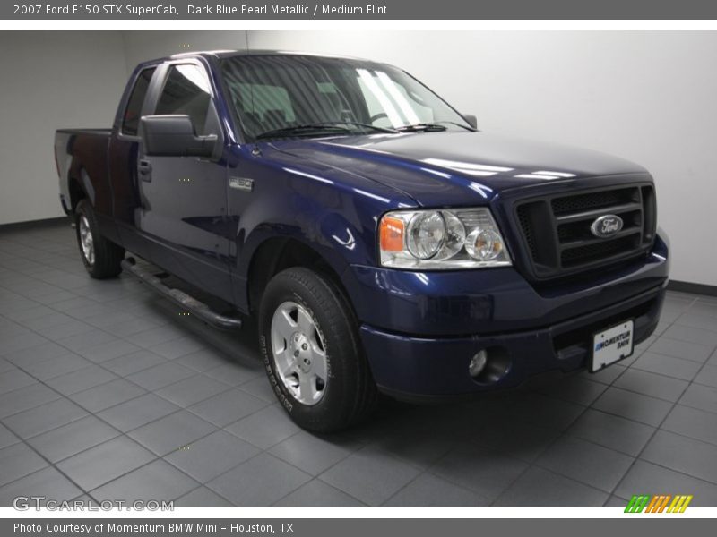 Dark Blue Pearl Metallic / Medium Flint 2007 Ford F150 STX SuperCab