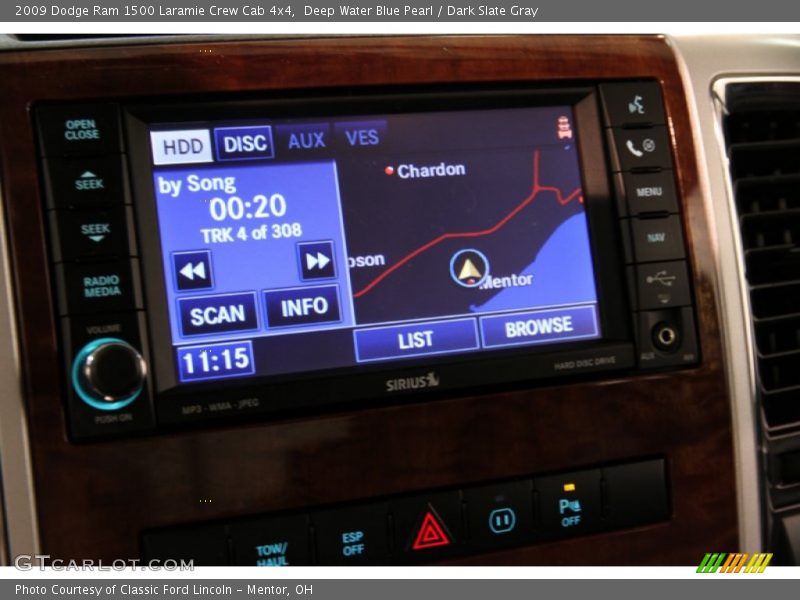 Deep Water Blue Pearl / Dark Slate Gray 2009 Dodge Ram 1500 Laramie Crew Cab 4x4