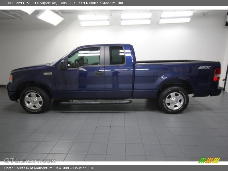 Dark Blue Pearl Metallic / Medium Flint 2007 Ford F150 STX SuperCab