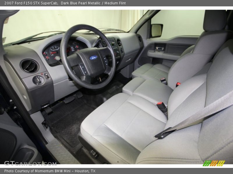 Dark Blue Pearl Metallic / Medium Flint 2007 Ford F150 STX SuperCab