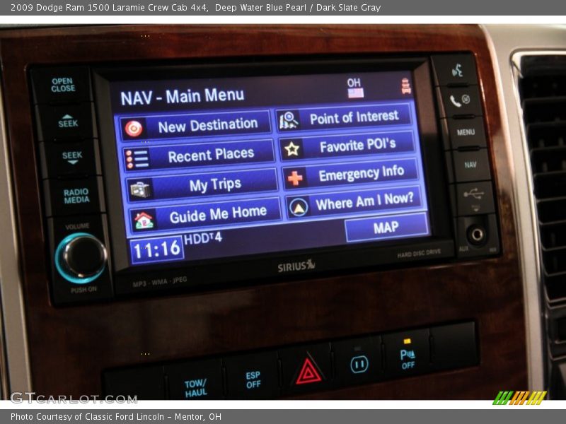 Deep Water Blue Pearl / Dark Slate Gray 2009 Dodge Ram 1500 Laramie Crew Cab 4x4