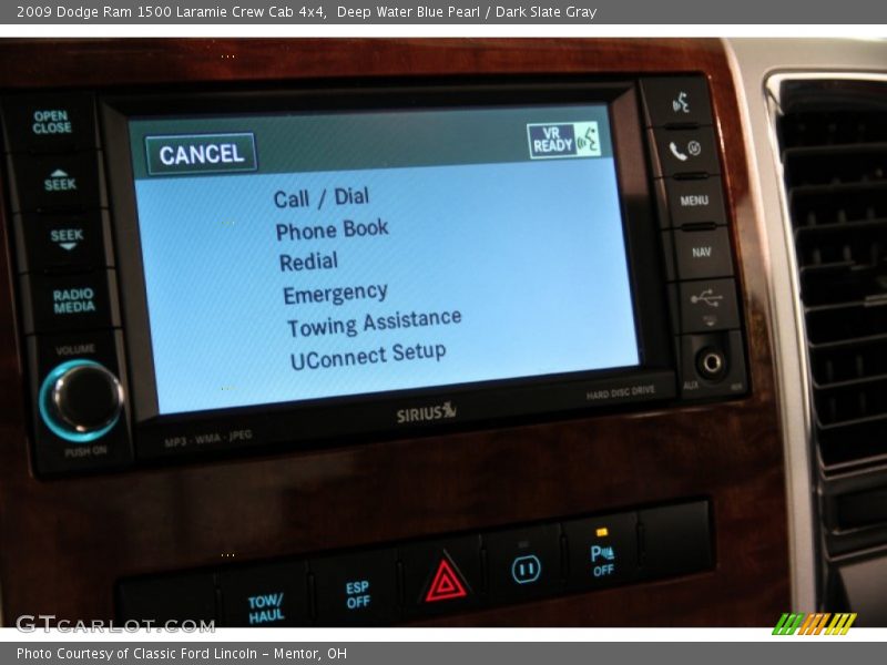 Deep Water Blue Pearl / Dark Slate Gray 2009 Dodge Ram 1500 Laramie Crew Cab 4x4