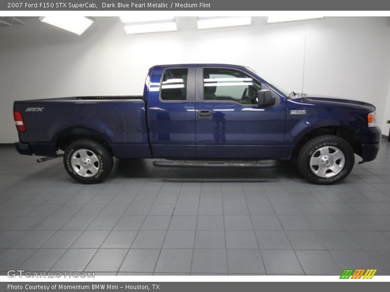 Dark Blue Pearl Metallic / Medium Flint 2007 Ford F150 STX SuperCab