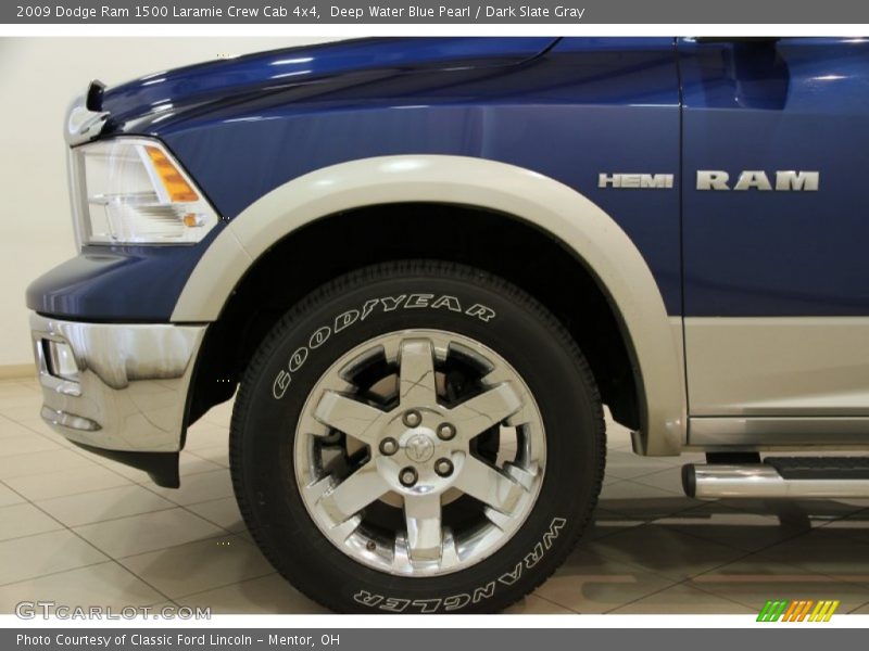 Deep Water Blue Pearl / Dark Slate Gray 2009 Dodge Ram 1500 Laramie Crew Cab 4x4