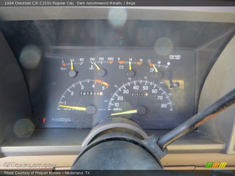  1994 C/K C1500 Regular Cab C1500 Regular Cab Gauges