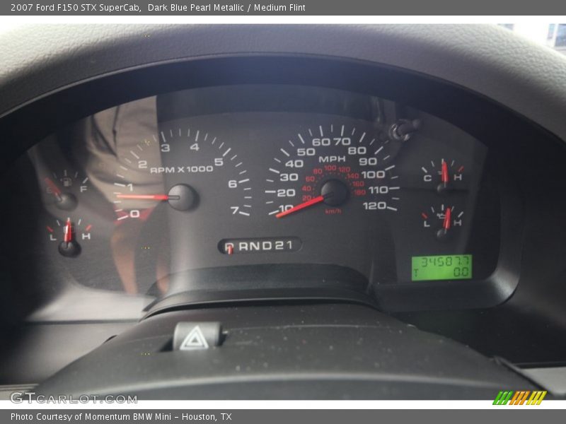 Dark Blue Pearl Metallic / Medium Flint 2007 Ford F150 STX SuperCab