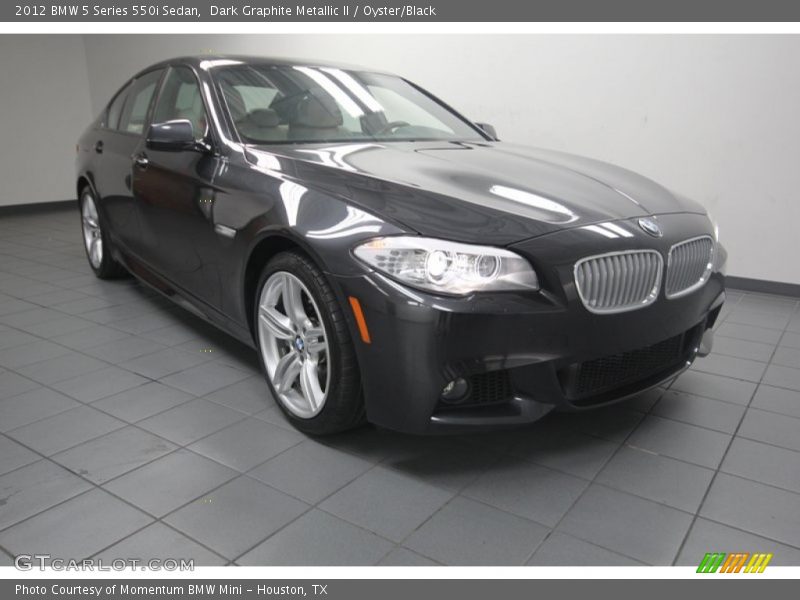 Dark Graphite Metallic II / Oyster/Black 2012 BMW 5 Series 550i Sedan