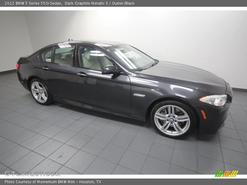 Dark Graphite Metallic II / Oyster/Black 2012 BMW 5 Series 550i Sedan