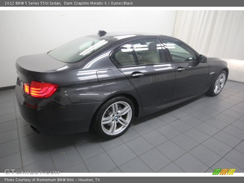 Dark Graphite Metallic II / Oyster/Black 2012 BMW 5 Series 550i Sedan