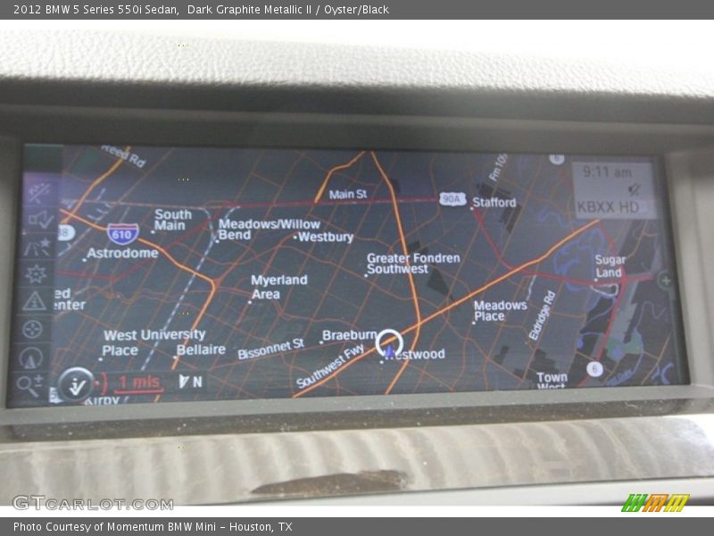 Dark Graphite Metallic II / Oyster/Black 2012 BMW 5 Series 550i Sedan