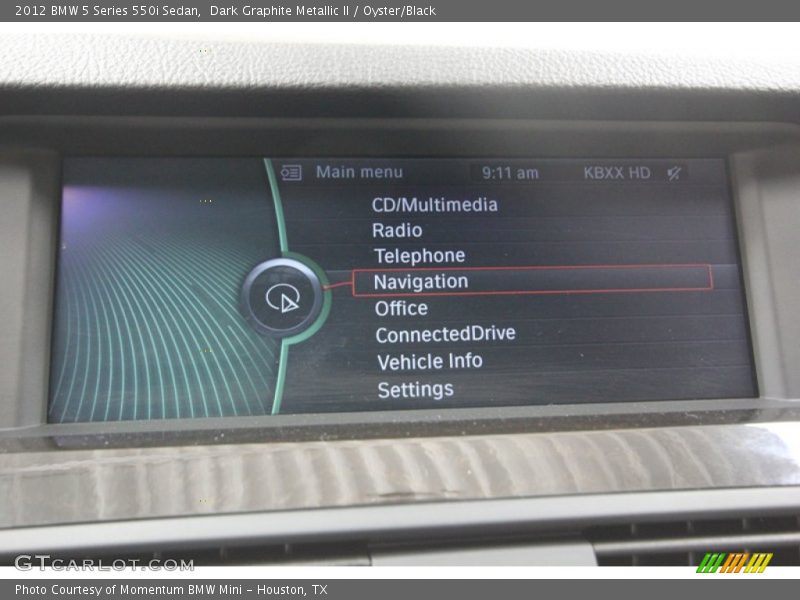 Dark Graphite Metallic II / Oyster/Black 2012 BMW 5 Series 550i Sedan