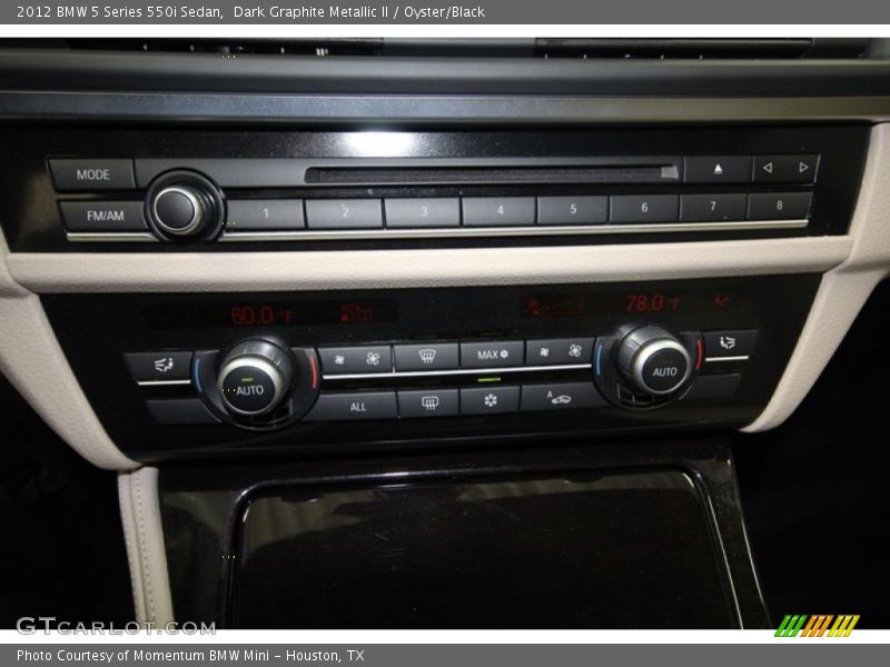 Dark Graphite Metallic II / Oyster/Black 2012 BMW 5 Series 550i Sedan