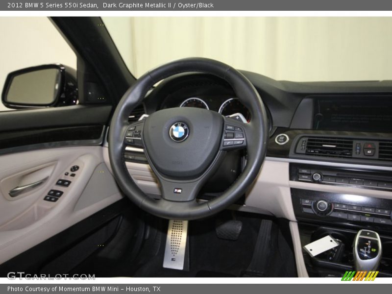 Dark Graphite Metallic II / Oyster/Black 2012 BMW 5 Series 550i Sedan