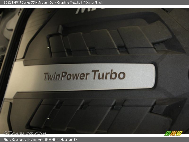 Dark Graphite Metallic II / Oyster/Black 2012 BMW 5 Series 550i Sedan