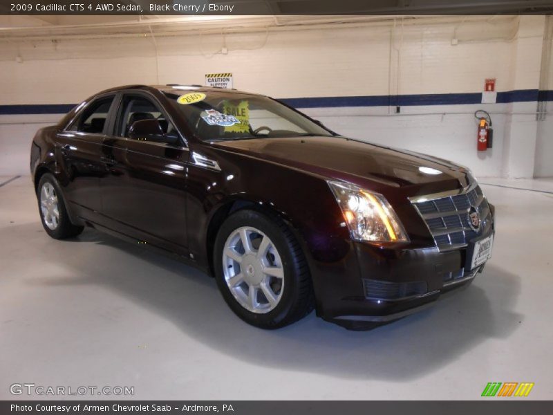 Black Cherry / Ebony 2009 Cadillac CTS 4 AWD Sedan