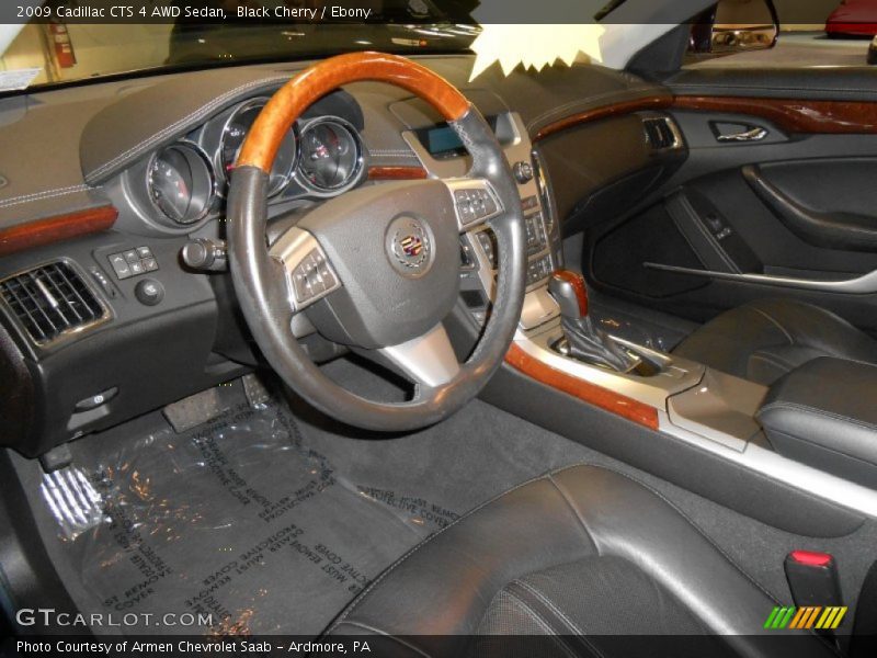 Black Cherry / Ebony 2009 Cadillac CTS 4 AWD Sedan