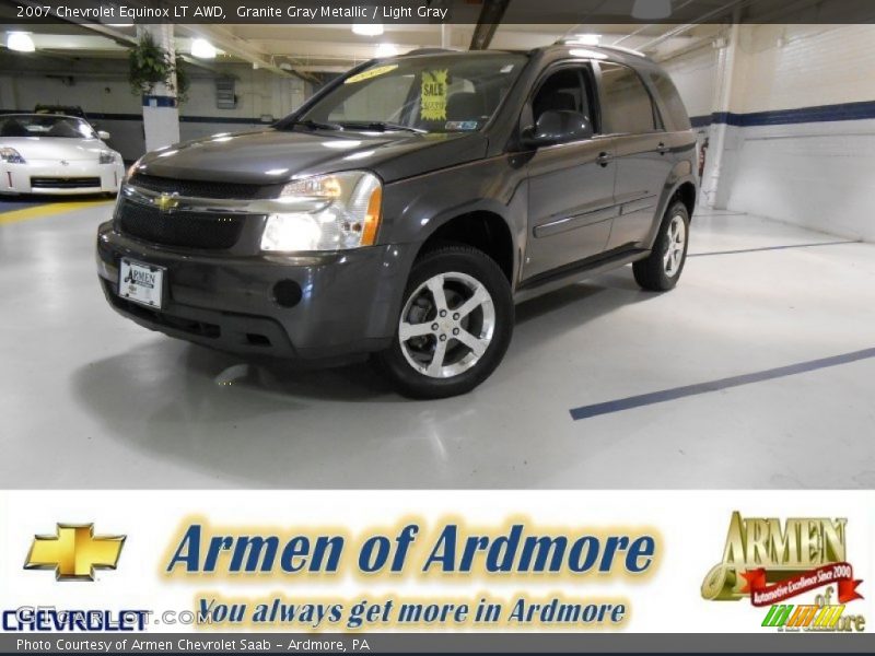 Granite Gray Metallic / Light Gray 2007 Chevrolet Equinox LT AWD